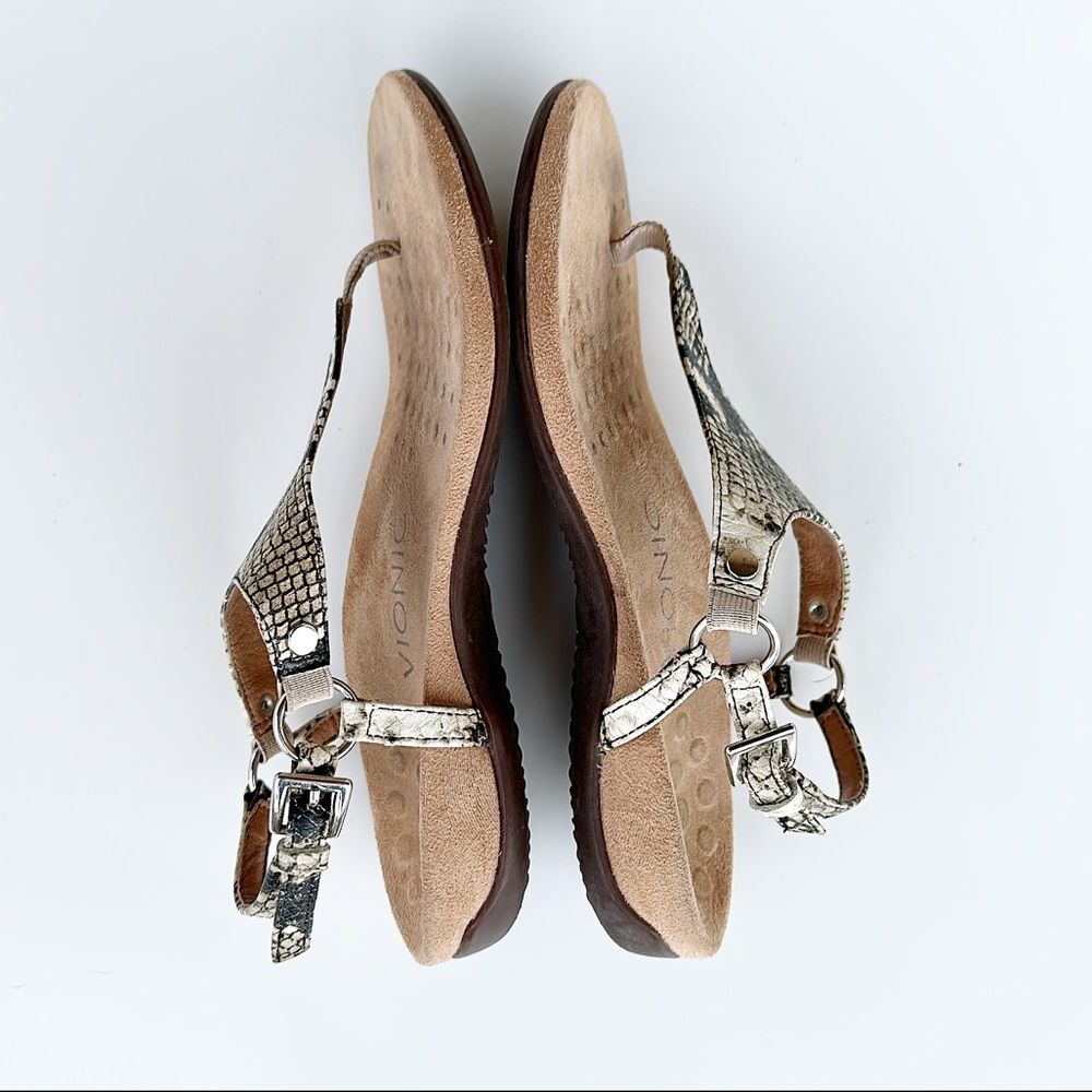 Vionic Kirra Snake Python Sandals Thongs Leather … - image 4